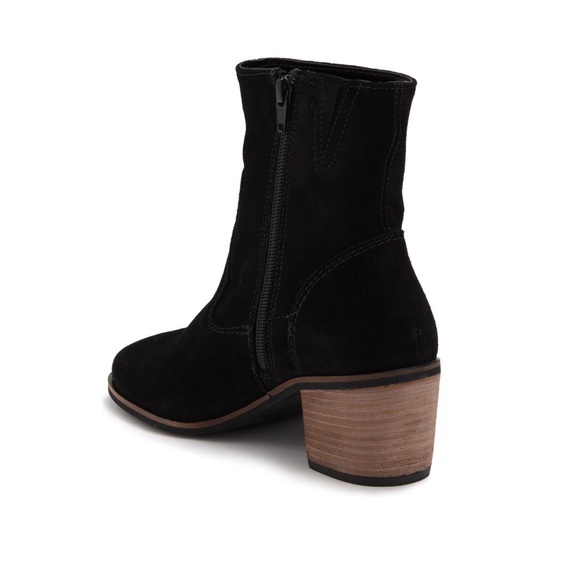 Crevo Jet Black Jade Leather Block Heel Bootie Women’s Size 6 - Picture 5 of 11